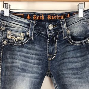 Rock revival boris straight mid rise jeans 26